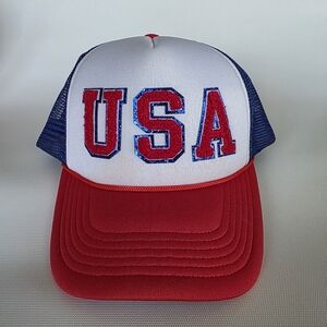 USA Trucker Hat in Red, White & Blue